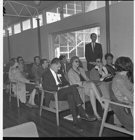 Mid-west tour group in lounge
