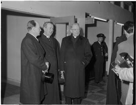 Cardinal McIntyre arrives at Shannon via Trans World Airlines (TWA)