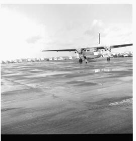 Caravan rally and Aer Lingus jet on apron/ramp