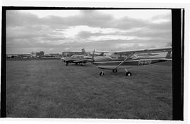 Small aircraft on Shannon airport ramp