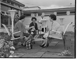 Tables and chairs in garden picture for Mr O'Regan