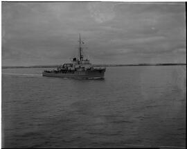 Aerial - German navy gun boat in Shannon