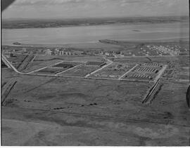 Aerial - Industrial estate and housing