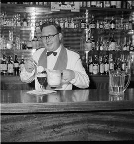 Barman Jimmy Hughes at the Transit Lounge