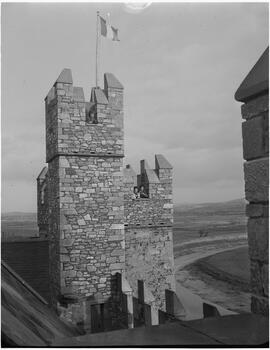 Bunratty Castle tower with flag