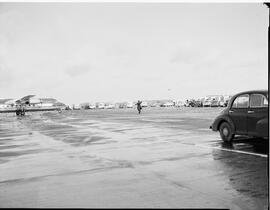 Caravan rally and Aer Lingus jet on apron/ramp