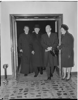 Cardinal McIntyre arrives at Shannon via Trans World Airlines (TWA)