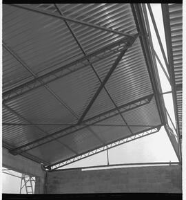 Steel roof at factory