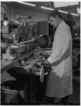 SPS factory - Man at work