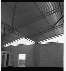 Steel roof at factory