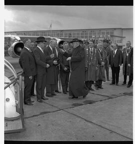 Cardinal Cushing greeting people