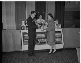 Chilled produce stand and customers at Shannon Airport