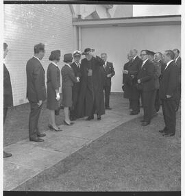 Cardinal Cushing greeting people