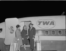 Ann Kennedy with Captain Deroy of Aer Lingus