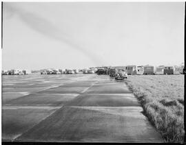 Caravan rally and Aer Lingus jet on apron/ramp