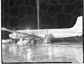 Shannon Airport at night - Overseas National Aircraft on ramp