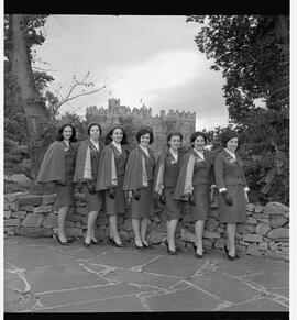 Girls in uniform at Bunratty Castle