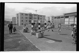 Children on the playground at Drumgeely community centre