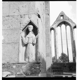 Feature on Ennis - Carved figure in nave of Ennis Abbey