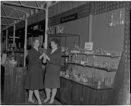 Ann Kennedy shopping at Waterford glass counter