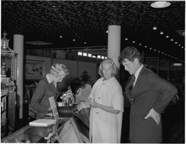 Ted Kennedy, brother of the President of the United States, at the perfume counter