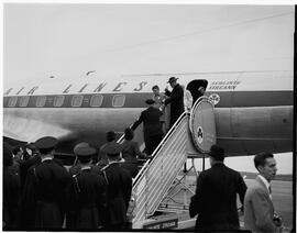 Cardinal Cushing arriving at Shannon via Aer Linte