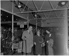 Ann Kennedy with Captain Devroy in transit lounge