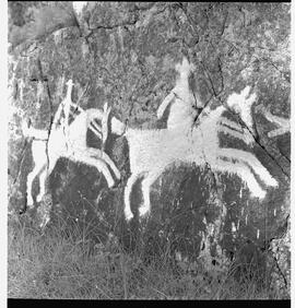 Painting on stone wall in the Burren