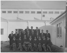 Students in Shannon College of Hotel Management courtyard