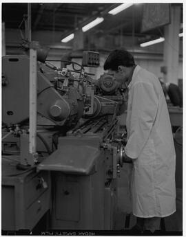 SPS factory - Man at work