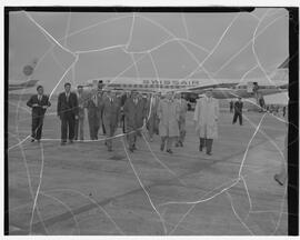 Polish Prime Minister, Polish First Minister, and Secretary of the Polish Communist Party arrive at Shannon