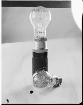 Test shots on Linhof camera, featuring flashbulbs