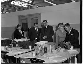 Seán Lemass at factories - SPS Factory, Mr Cashel, Mr Harris