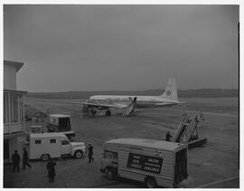 Overseas National Airways (ONA) DC7 jet on ramp