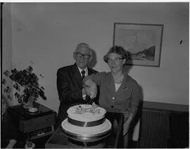 Presenting hostels to Hugh McNamara