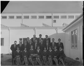 Students in Shannon College of Hotel Management courtyard