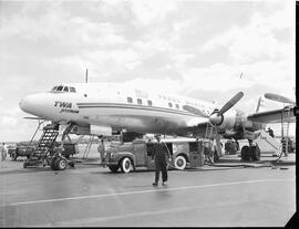 Trans World Airlines (TWA) Super G plane on ramp at Shannon