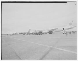 Pan American Airlines (PAA) and Sabena jets on ramp