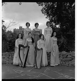 Group in costume at Bunratty Castle