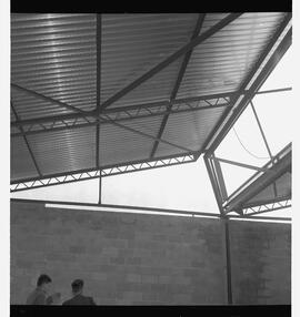 Steel roof at factory