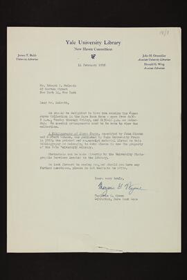 Letter from Marjorie G. Wynne to Edward P. McGrath