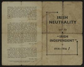 Pamphlet on Irish neutrality