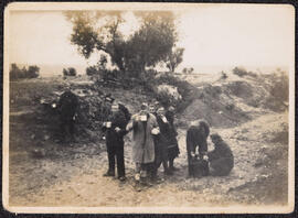 Photograph of Irish Brigadiers drinking coffee at the trenches