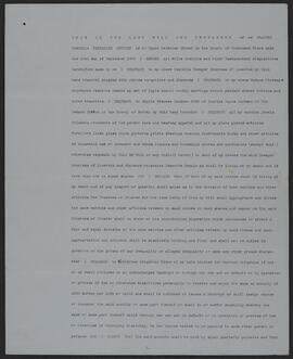 Copy will and codicils of Frances Isabella Katharine Hettich