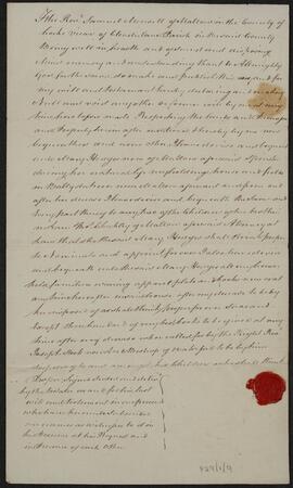 Last will and testament of the Reverend Samuel Monsell