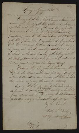 Copy order by the court to Edmond Moroney and William Lloyd