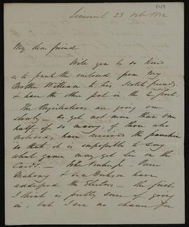 Letter from Joseph M. Harvey