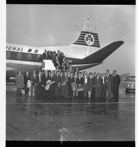 Potez Heating engineers group at plane