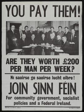 Poster promoting Sinn Féin