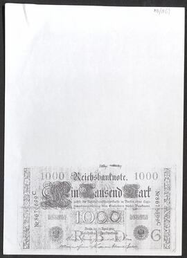 Photocopy of a 1000-mark banknote